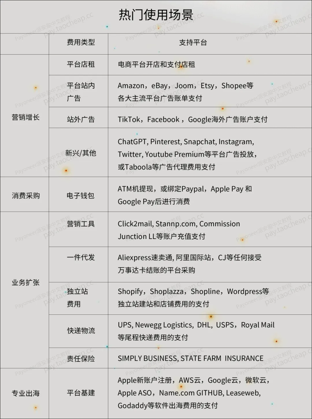 Payoneer使用场景