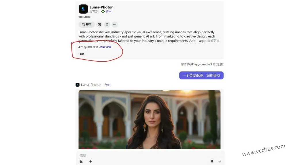 例如使用Luma大模型，每次扣除475个积分