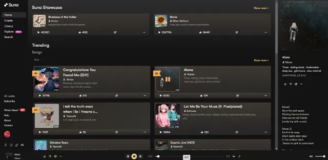 Suno AI首页