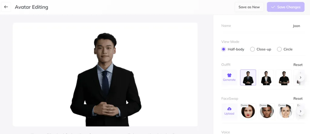 Step2：自定义与调整AI主播的外观和声音