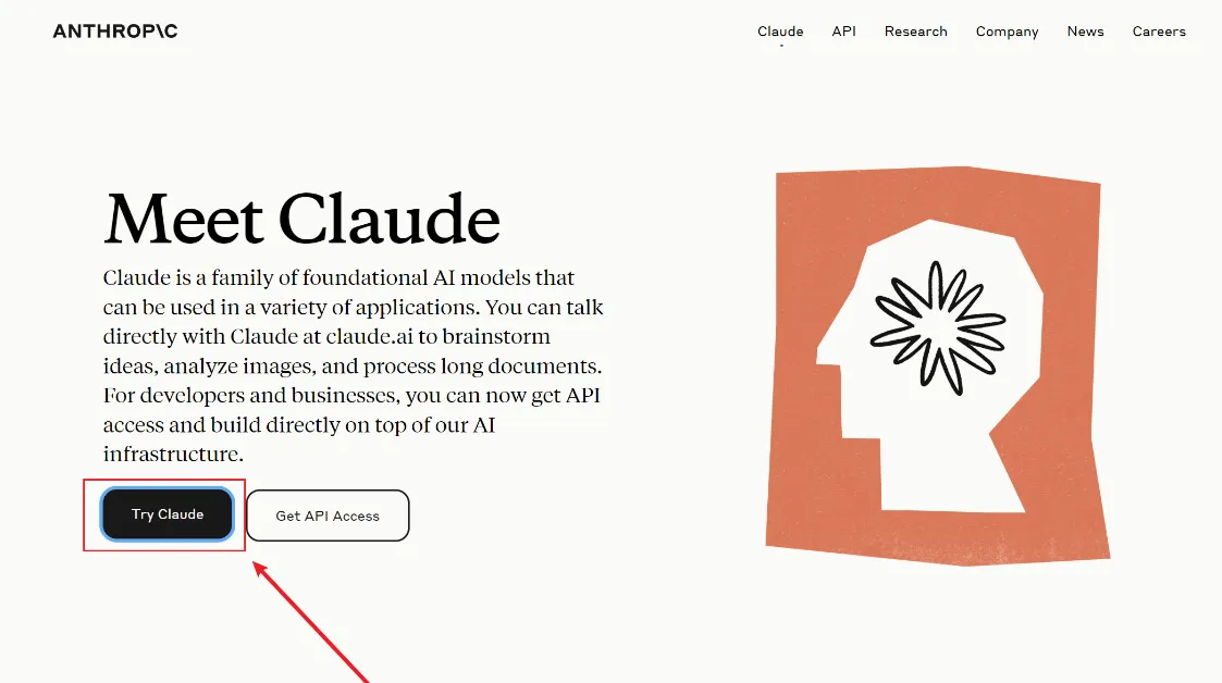 进入 Claude 页面