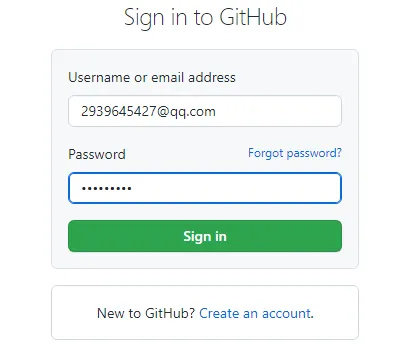 GitHub 登录