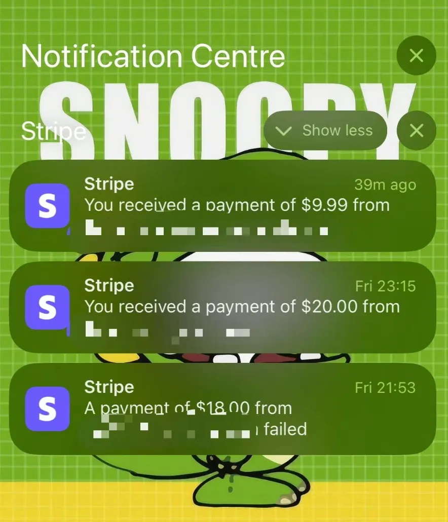 Stripe 通知