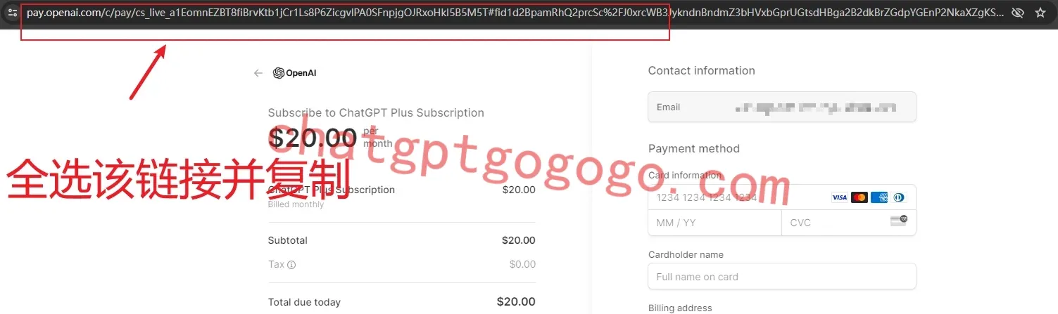 ChatGPT Plus支付链接