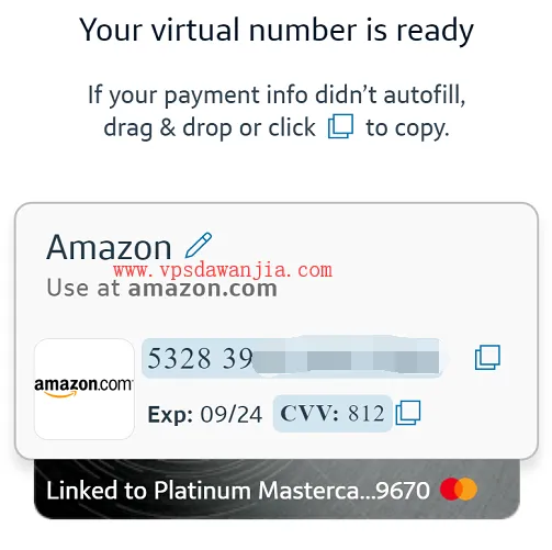 第一张虚拟信用卡