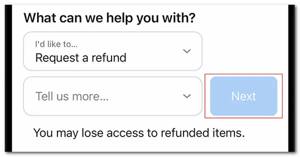 选择下一步按钮