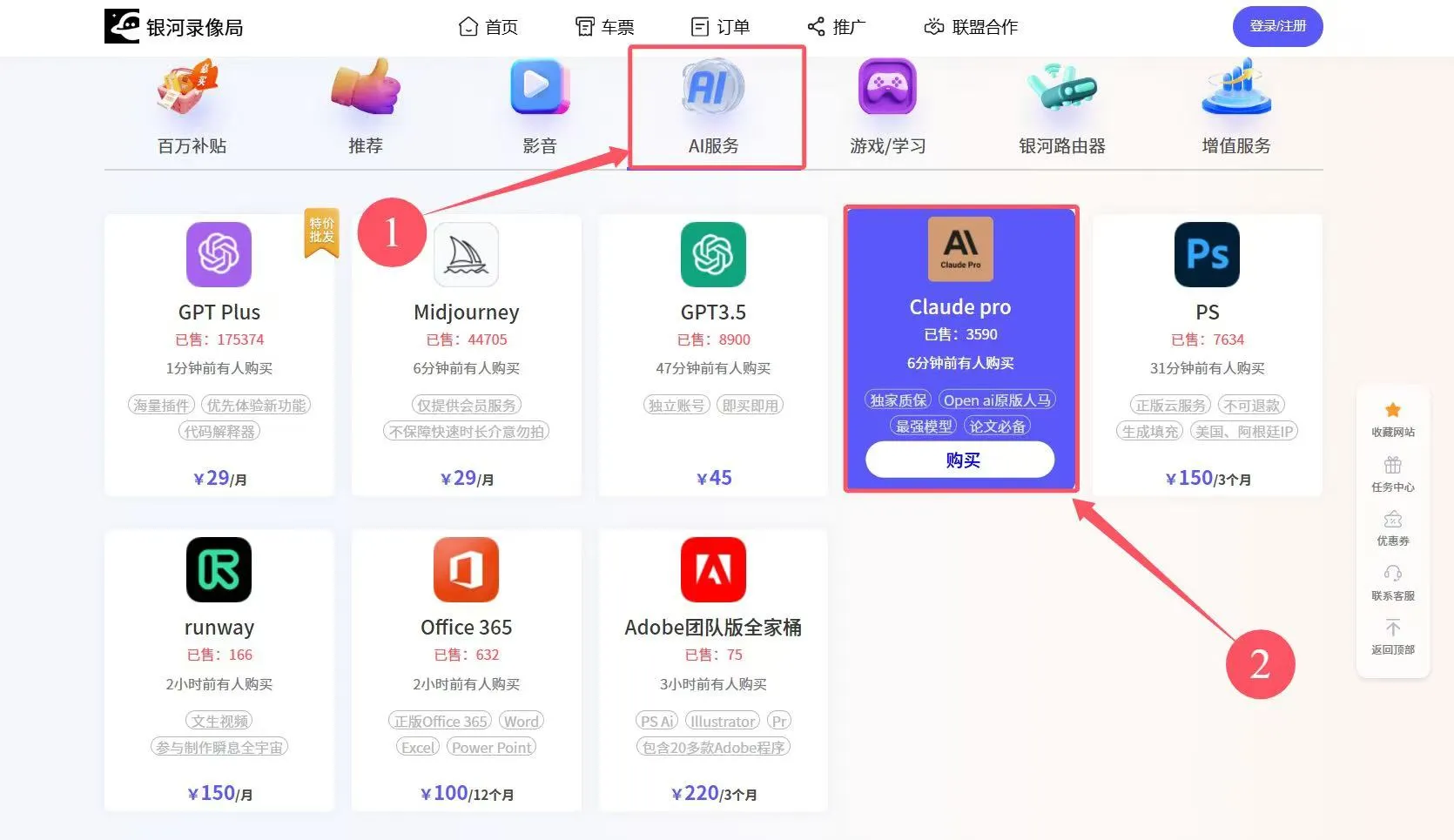 AI服务和Claude Pro